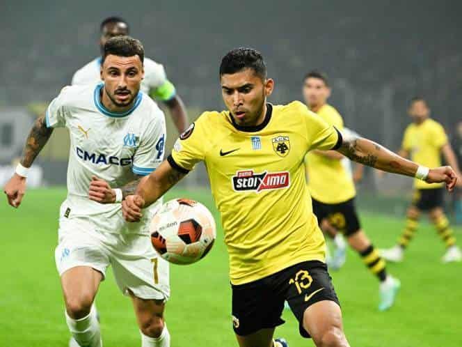 AEK Atenas y Orbelín Pineda caen ante Marsella en Europa League