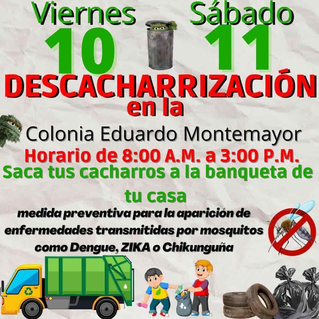 ¡ATENTOS! Campaña de DECACHARRIZACIÓN llega a la colonia Montemayor