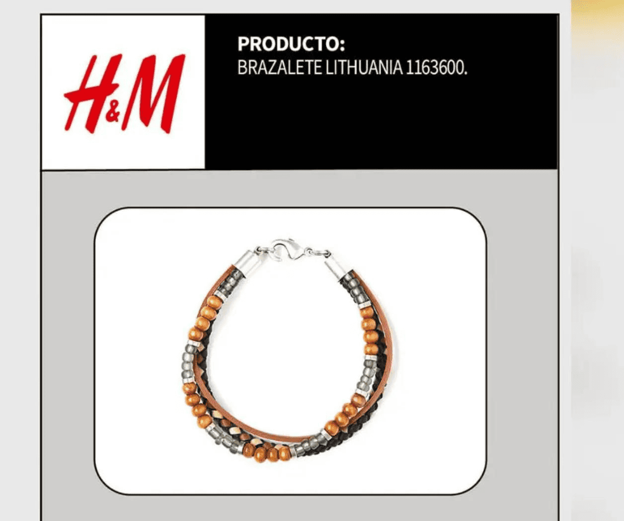 Profeco alerta por brazalete de H&M con altos niveles de plomo