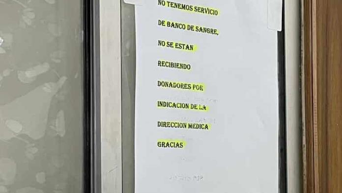 No recibe el IMSS a donadores de sangre