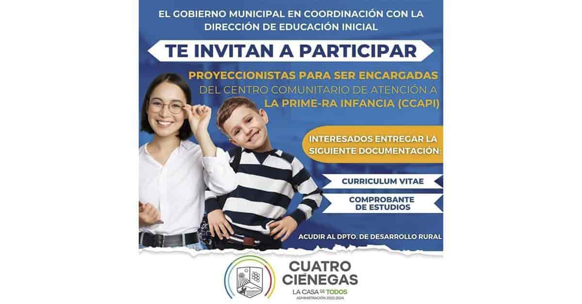 Buscan maestras para dirigir centros comunitarios