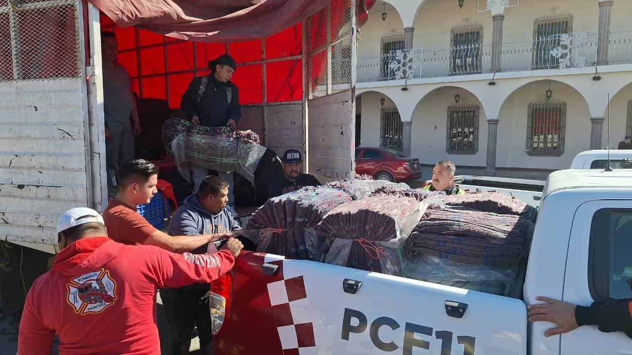Recibe Frontera mil 500 cobijas Recibe Frontera mil 500 cobijas