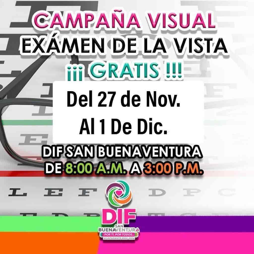 Invitan a consultas  de la vista gratis