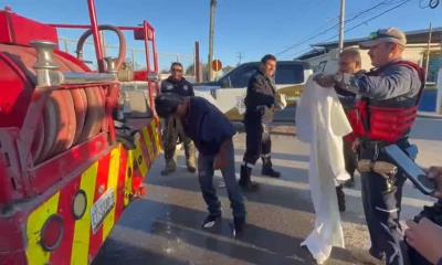 Se baña en gasolina
