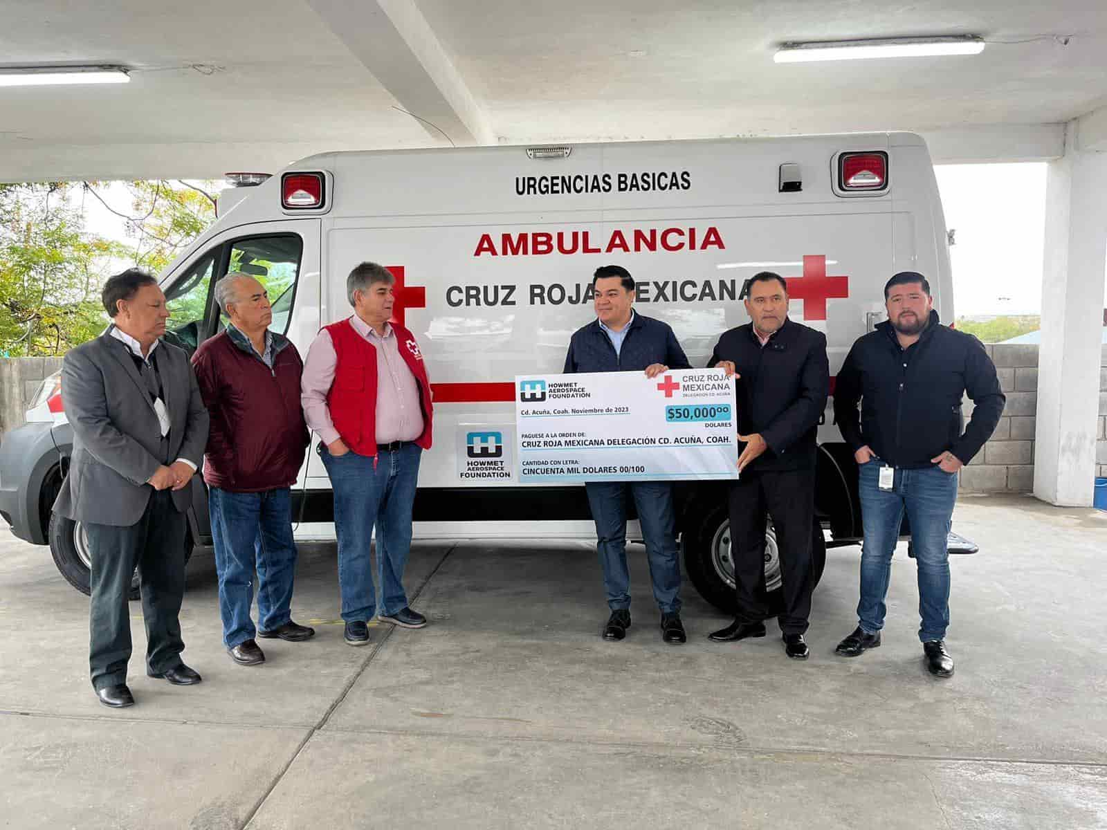 ¡Excelente donación! Cruz Roja recibe nueva ambulancia