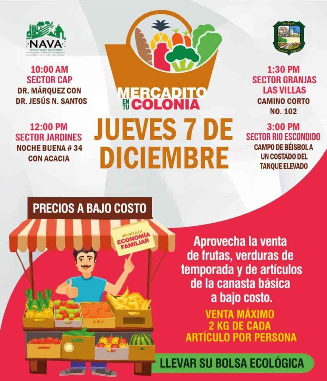 Comienzan los recorridos de Mercadito en tu Colonia en Nava