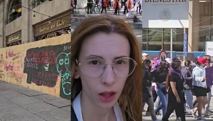 Mujer francesa se queja de la Ciudad de México por protestas contra violencia a la mujer