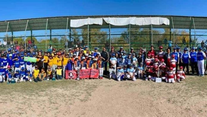 Culminan ligas de beisbol infantil en Allende