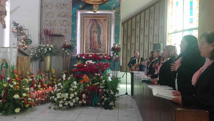 Celebran cientos a la Virgen de Guadalupe