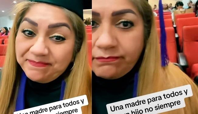 Mujer de 50 años se gradúa de preparatoria y ninguno de sus hijos asiste a la ceremonia