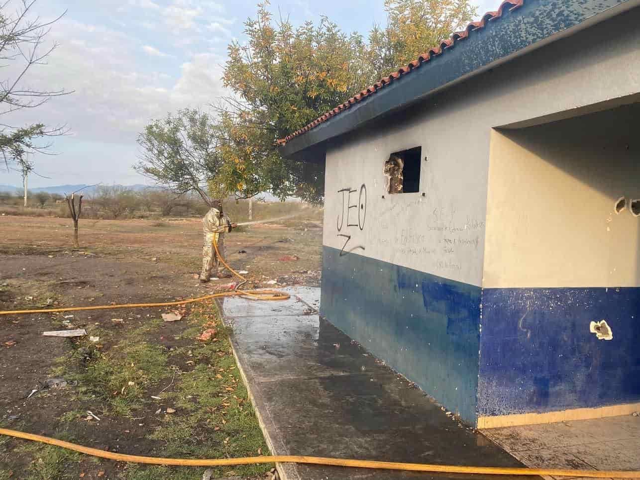 Incendian caseta de vigilancia del GAN