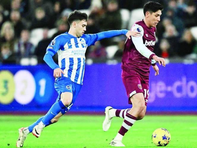 West Ham y Edson Álvarez empatan sin goles ante Brighton en Premier League