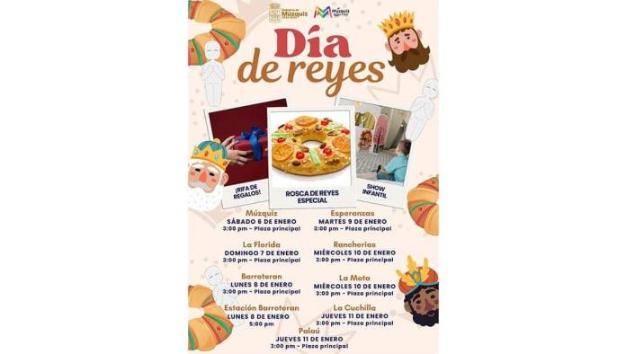 Anuncian festejos del Día de Reyes