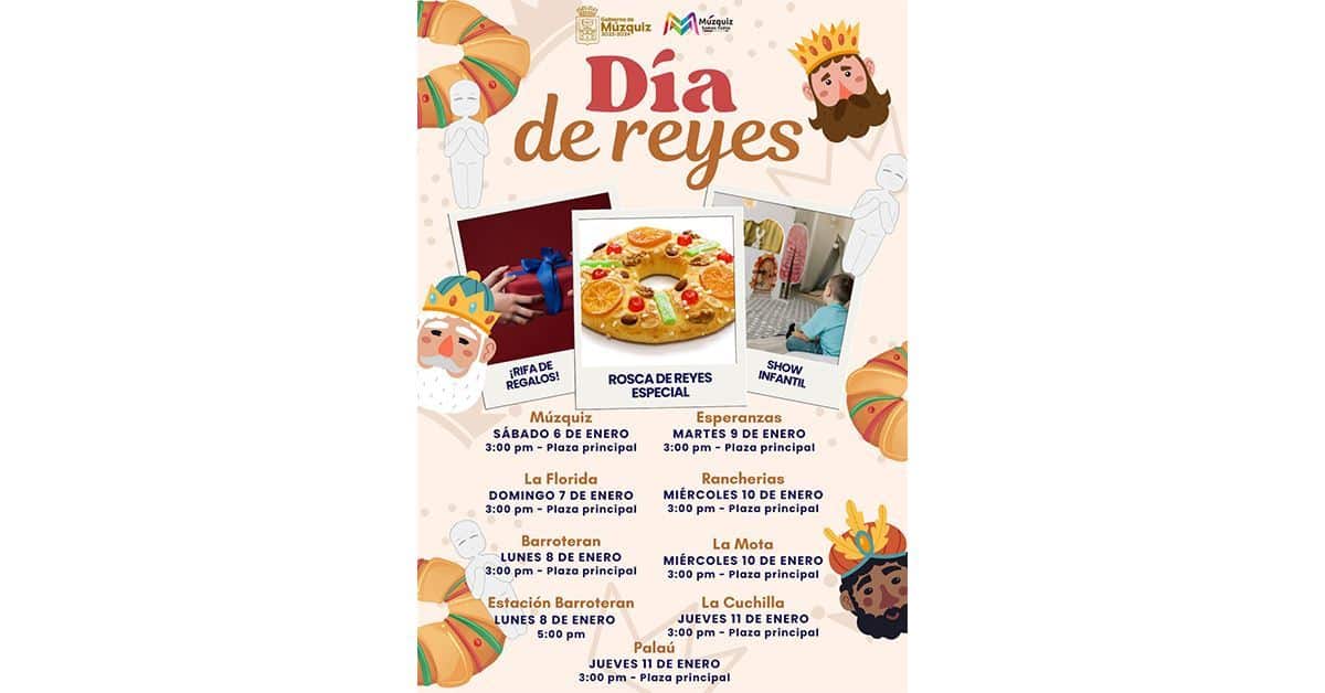 Anuncian festejos del Día de Reyes