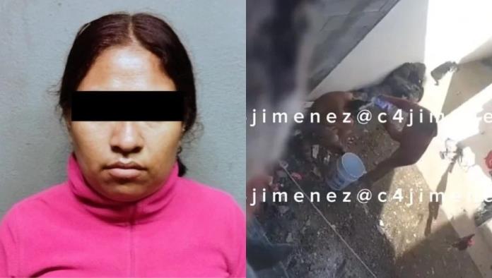 Captan a mujer maltratando a su esposo en Nuevo León