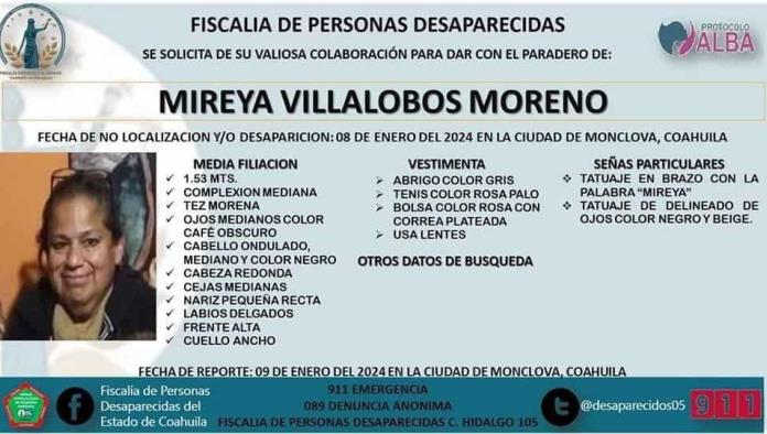 Buscan a Mireya