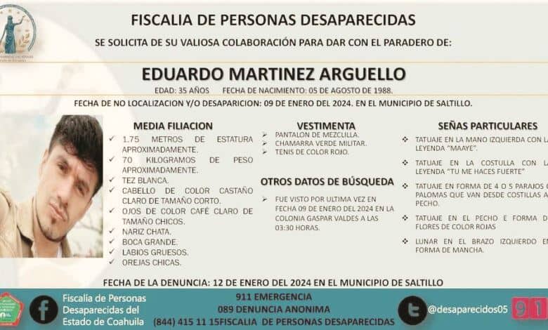 Desaparece Mister Coahuila