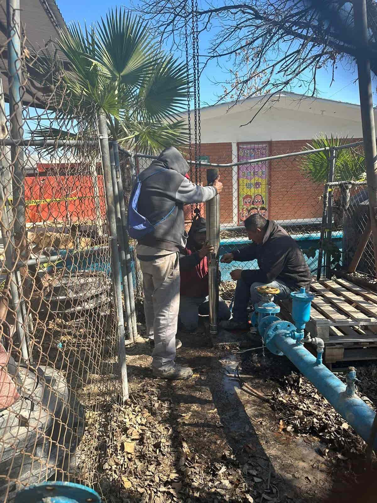 Reemplazan motor y accesorios del sistema de bombeo en jardín de niños