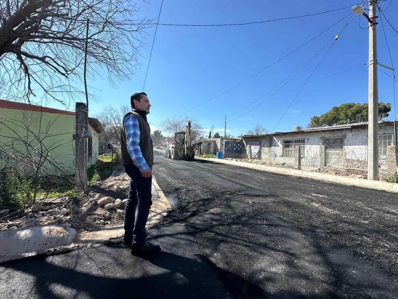 Pavimentan la Guerrero, Sinaloa y Calle Nueva en Allende 