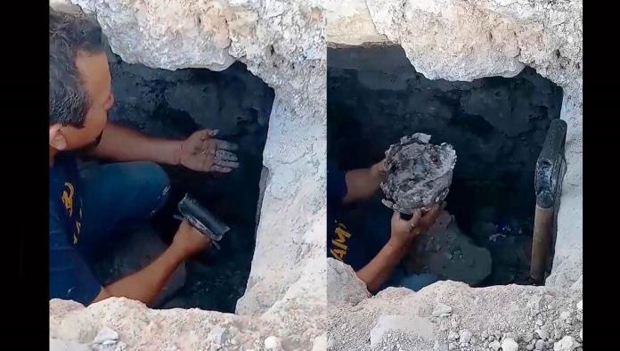 Descubren objetos antiguos en excavación en el Centro Histórico