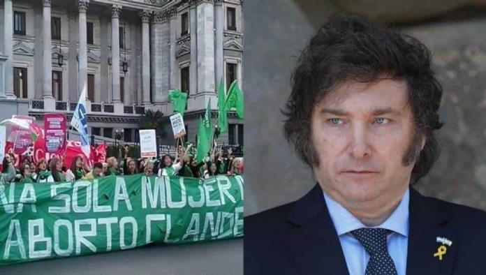 Javier Milei pide derogar ley del aborto en Argentina