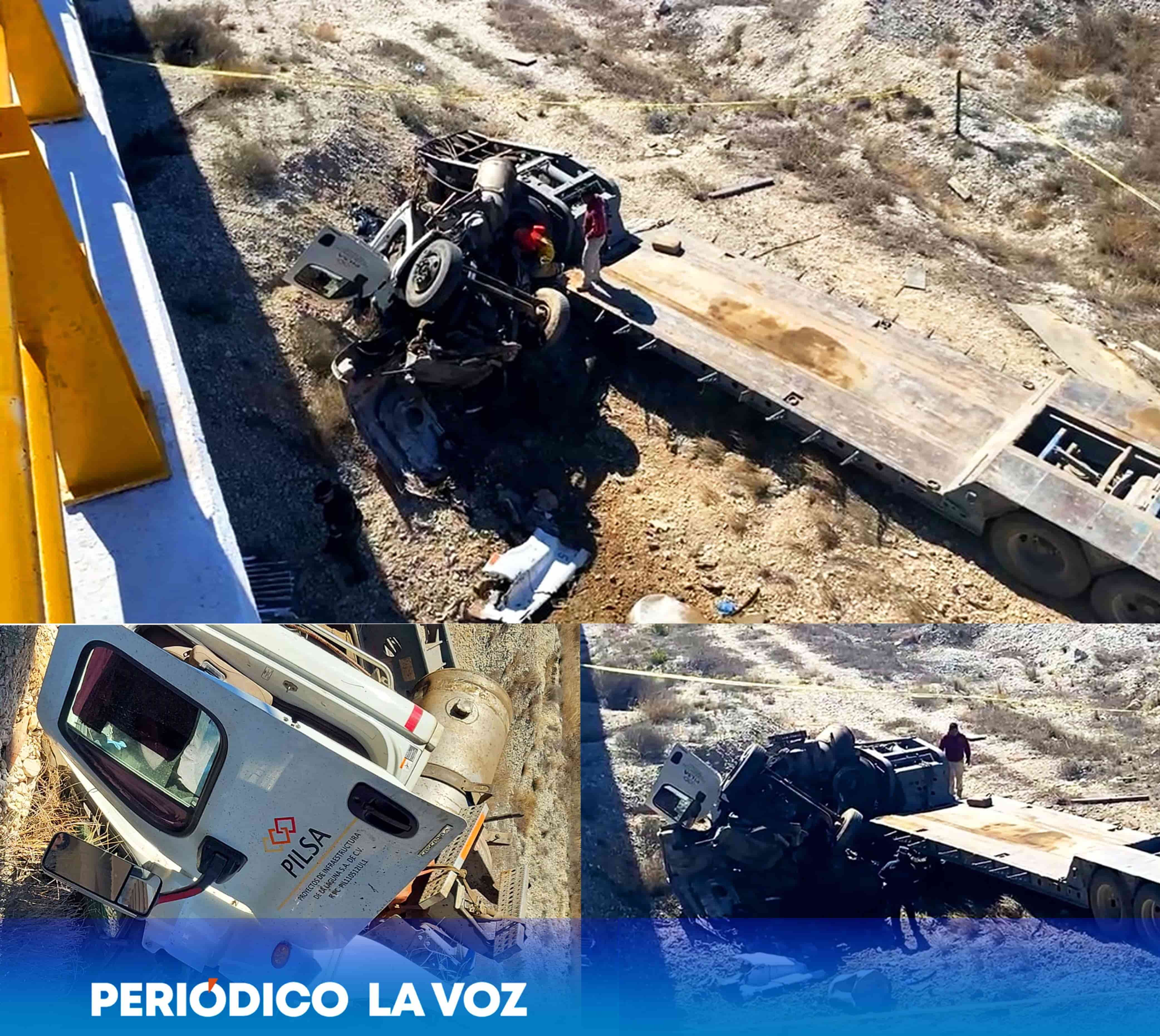 APARATOSA VOLCADURA de un trailer en el tramo Zaragoza-Acuña