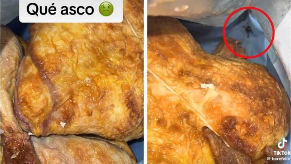 Mujer encuentra larvas en pollo rostizado de Costco