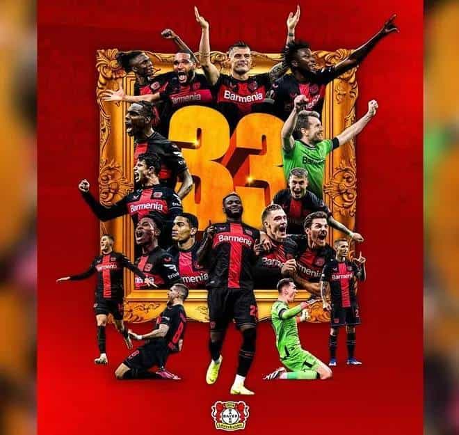 Bayer Leverkusen batió récord del Bayern Múnich en cuanto a cantidad de partidos invicto en todas las competencias.