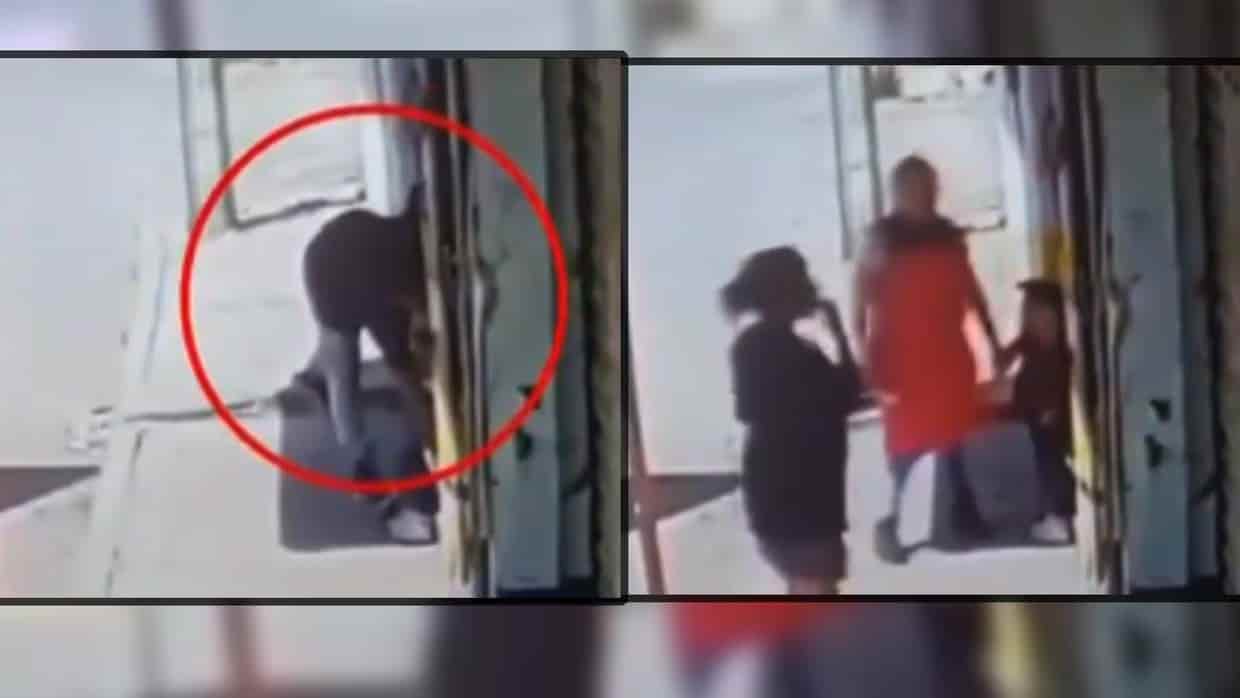 Captan a hombre abusando sexualmente de una niña pequeña y vecinas la defienden. Foto: Especial (Capturas de video)