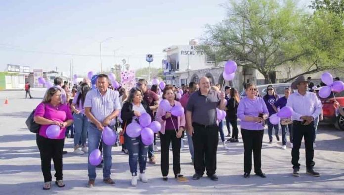 Alcalde de Castaños acompaña marcha conmemorativa del Día Internacional de la Mujer