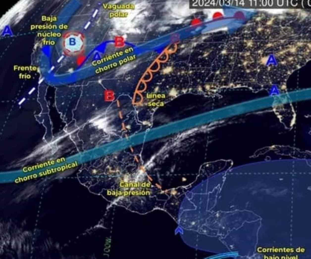 Llega el Frente Frío número 40; Se esperan lluvias para este fin de semana