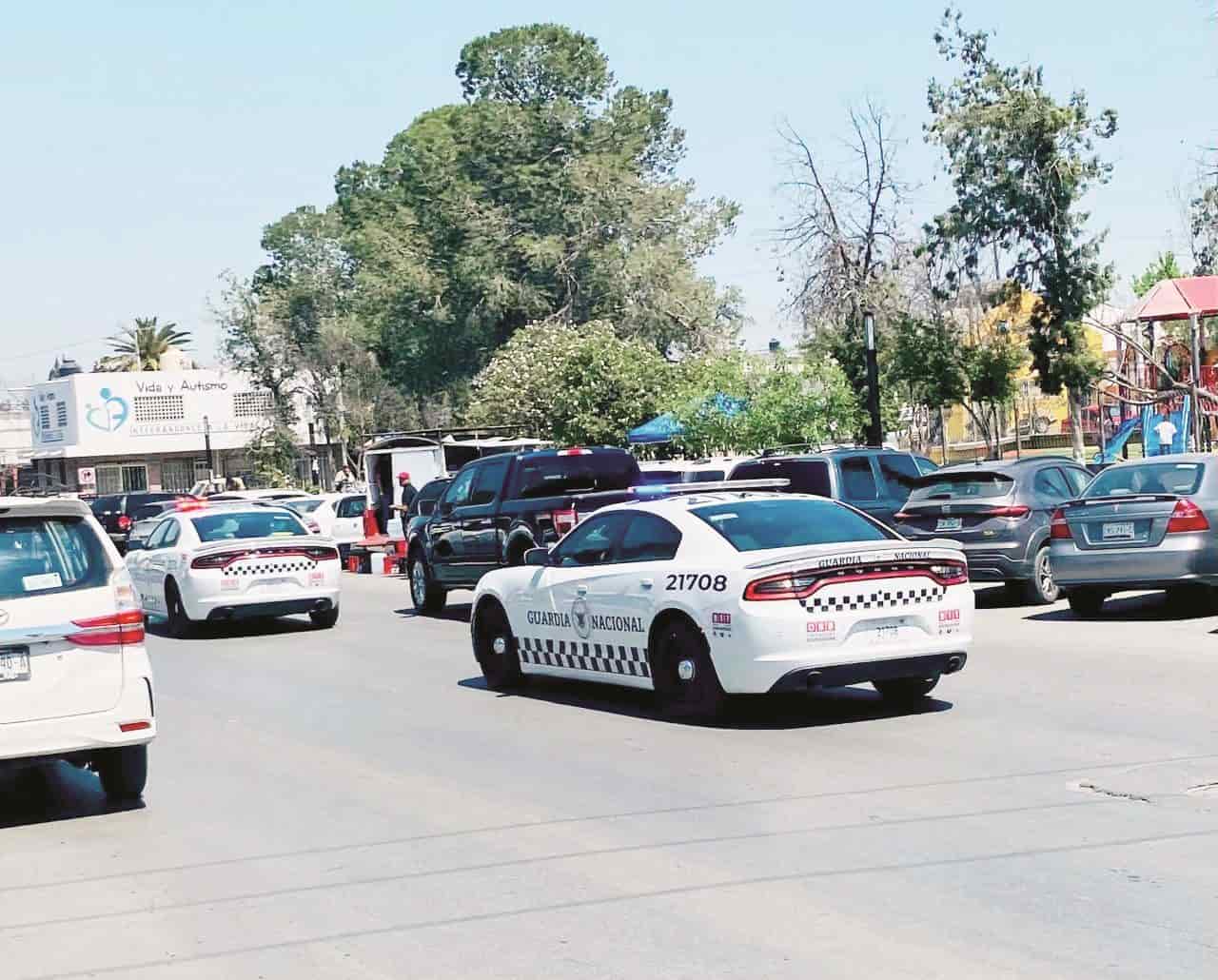 Elementos de la Guardia Nacional blindaron la gira que hizo Claudia Sheinbaum en Coahuila. 