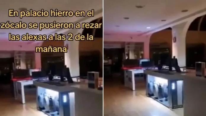 Guardia capta a Alexas rezando de madrugada en centro comercial Guardia capta a Alexas rezando de madrugada en centro comercial