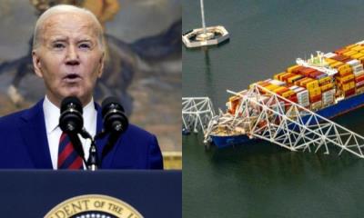 Biden ordena reconstruir el puente de Baltimore "tan pronto como sea posible"