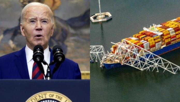 Biden ordena reconstruir el puente de Baltimore "tan pronto como sea posible"