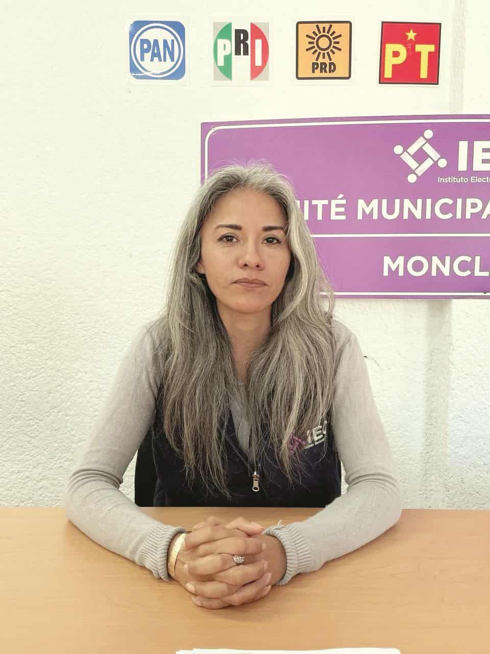 Laura Hernández, presidenta del Comité Municipal del IEC en Monclova.