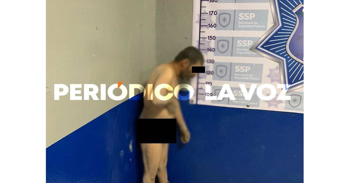 El hombre que padece de sus facultades mentales, andaba en traje de Adán,