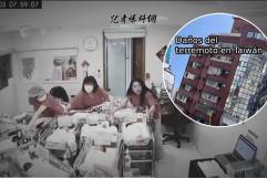 Enfermeras protegen bebés durante terremoto ¡Heroínas en Taiwán!
