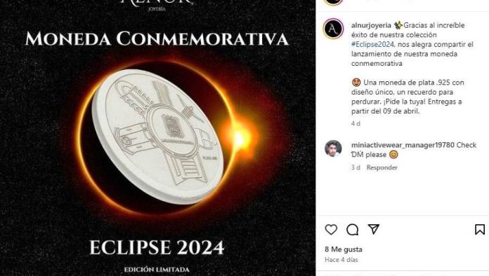 Lanzan moneda del Eclipse 2024