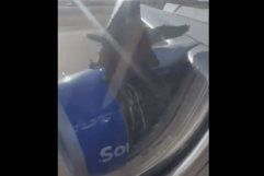 Motor de avión pierde su fuselaje intentando despegar