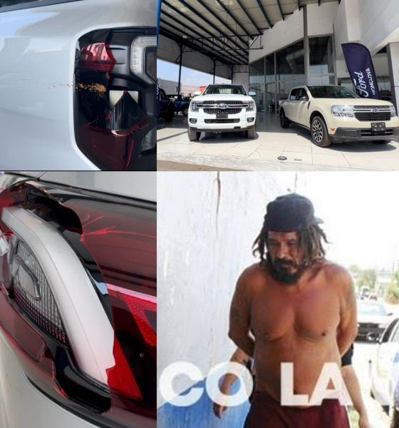 "El Morín" hace destrozos en agencia de autos
