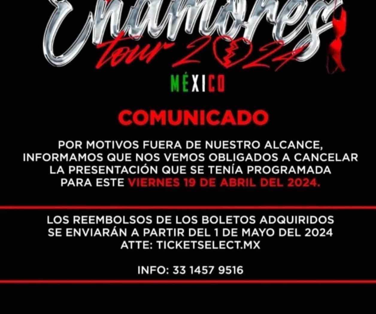Fuerza Regida cancela concierto en Cancún tras encontrar mensajes amenazante