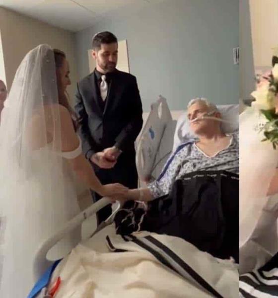 EMOTIVO: Mujer se casa en hospital para que su padre con cáncer pueda verla