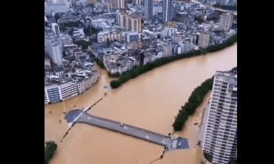 Históricas lluvias inundan 6 ciudades en China