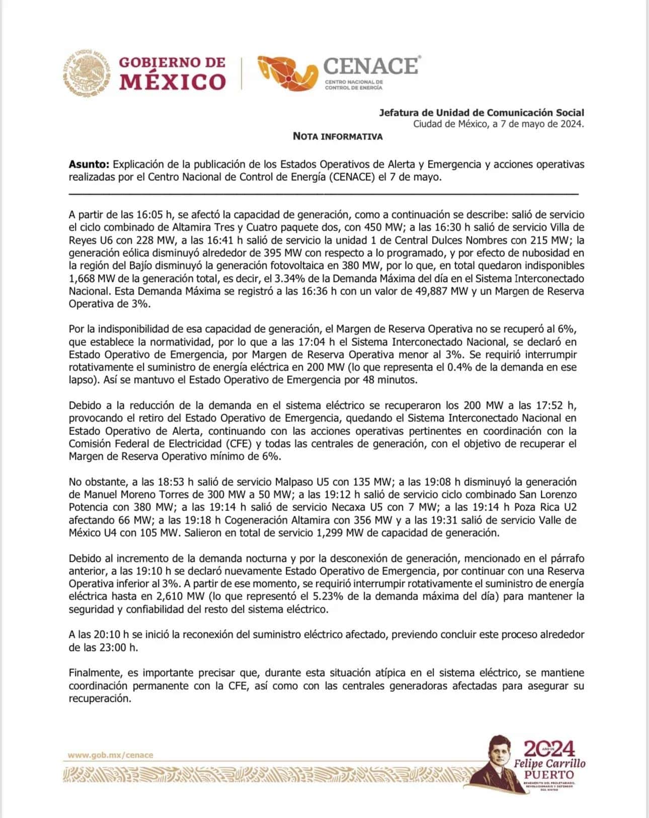 ¡SE FUE LA LUZ! Esta fue la razón de los APAGONES en medio país durante la tarde de ayer