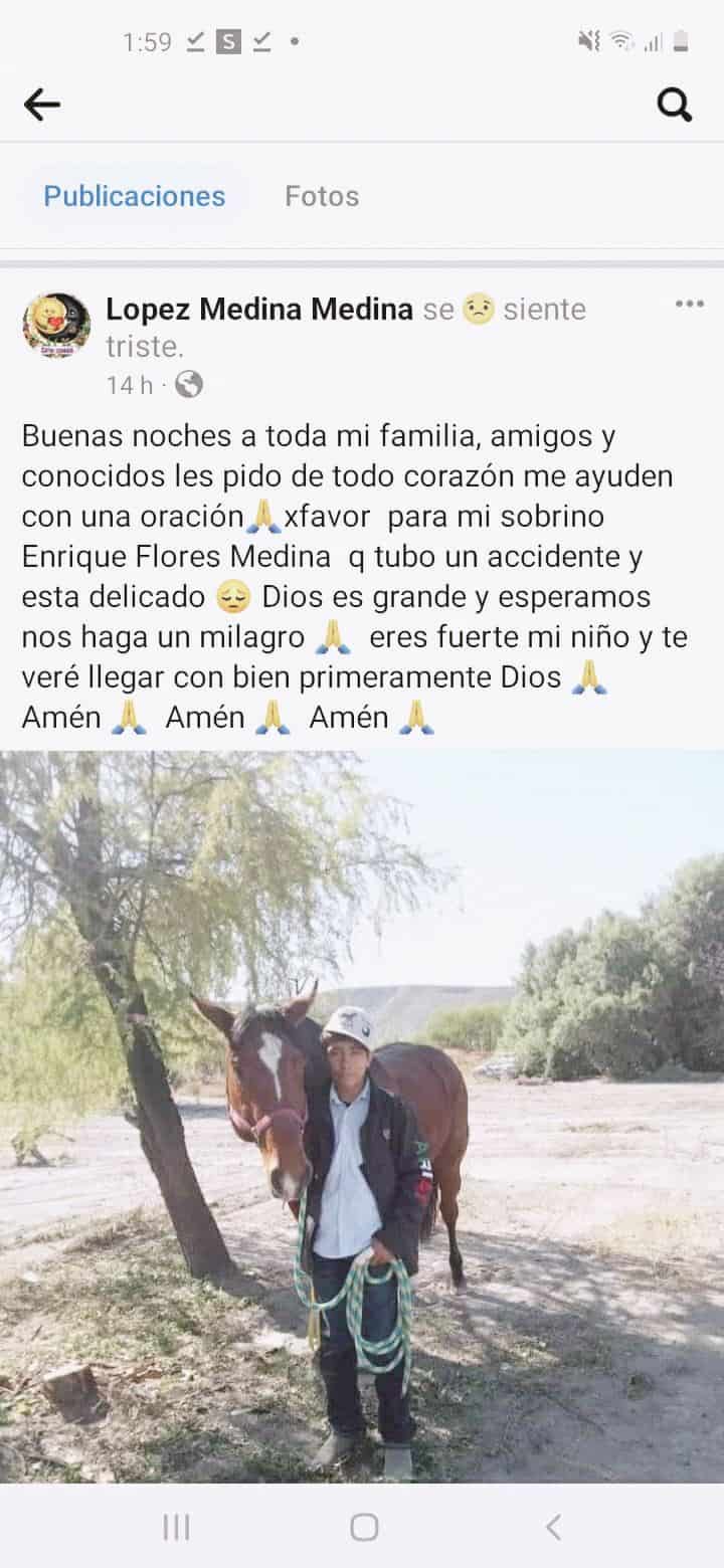Piden ayuda para Enrique