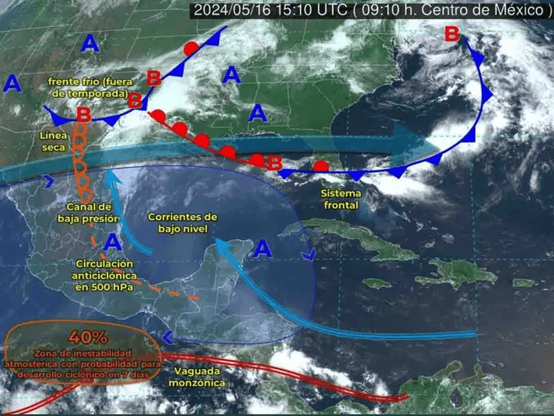 SMN alerta por la posible formación del primer ciclón: Aletta