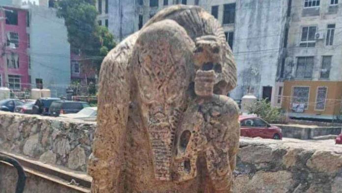 Descubren estatua con rasgos alienígenas en Acapulco