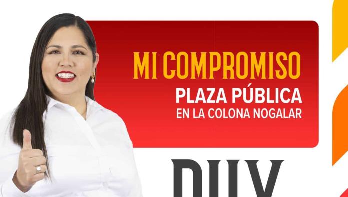 De ganar el 2 de junio, construirá Pily plaza Pública en la colonia Nogalar