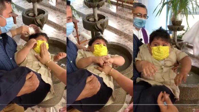 ¡Bautizo Inolvidable! El Divertido Momento de un Niño durante la Ceremonia Religiosa